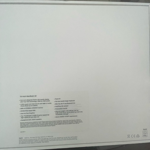 Empty box of Apple 13” MacBook  Air - Picture 5 of 5